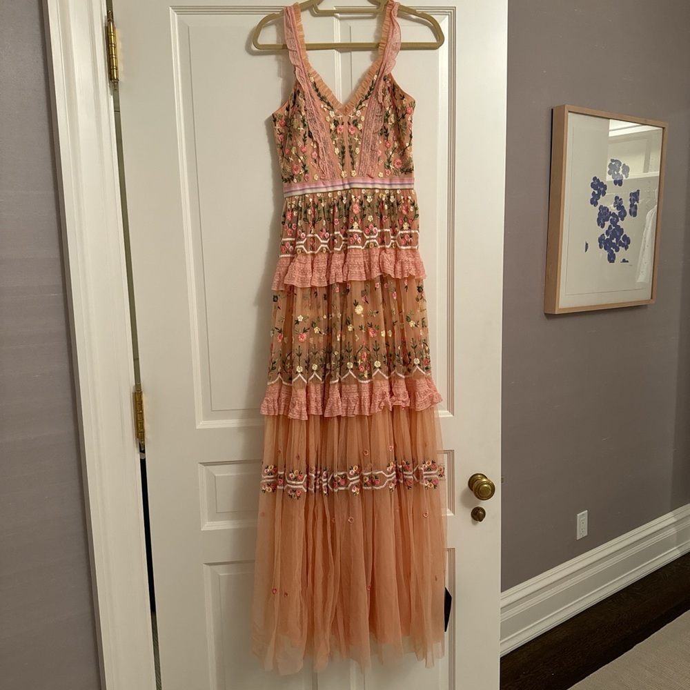 Needle & Tread pink dress. Size: 2. Never before worn!